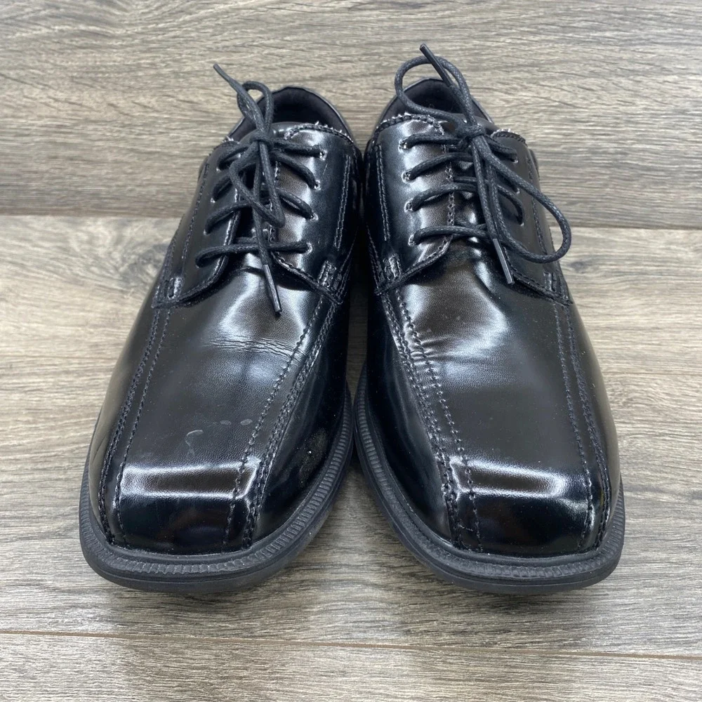 Nunn Bush Kore Oxford Shoes Mens 11.5 M Black Leather Slip Resistant 84356-001